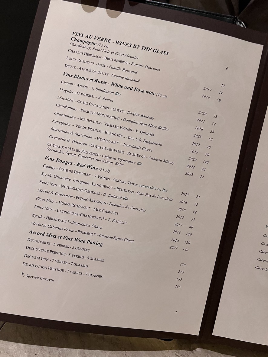 L’Orangerie menu 4