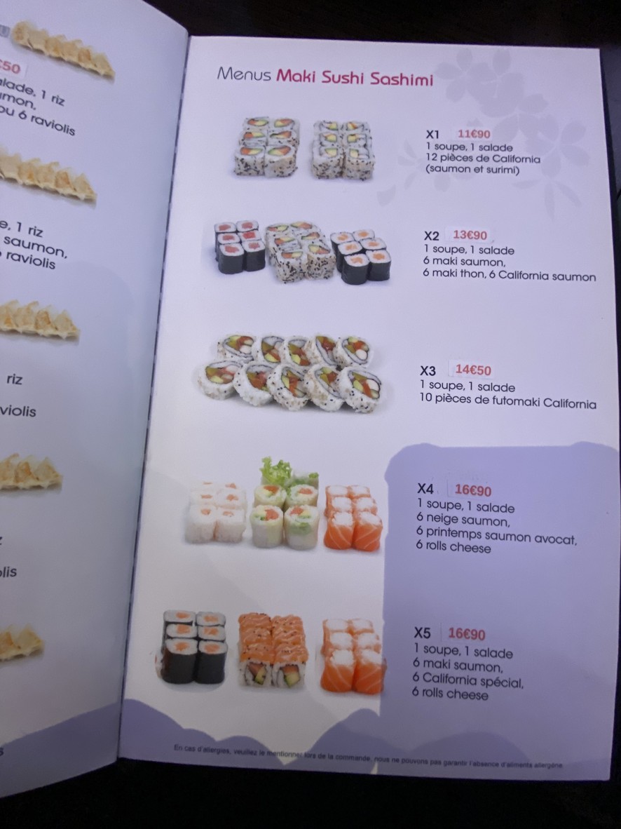 Sakura Sushi menu 4