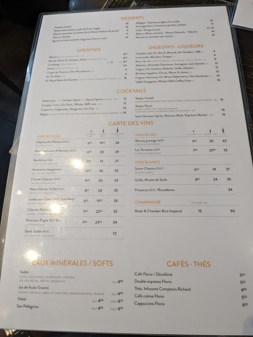 Fratelli menu 2