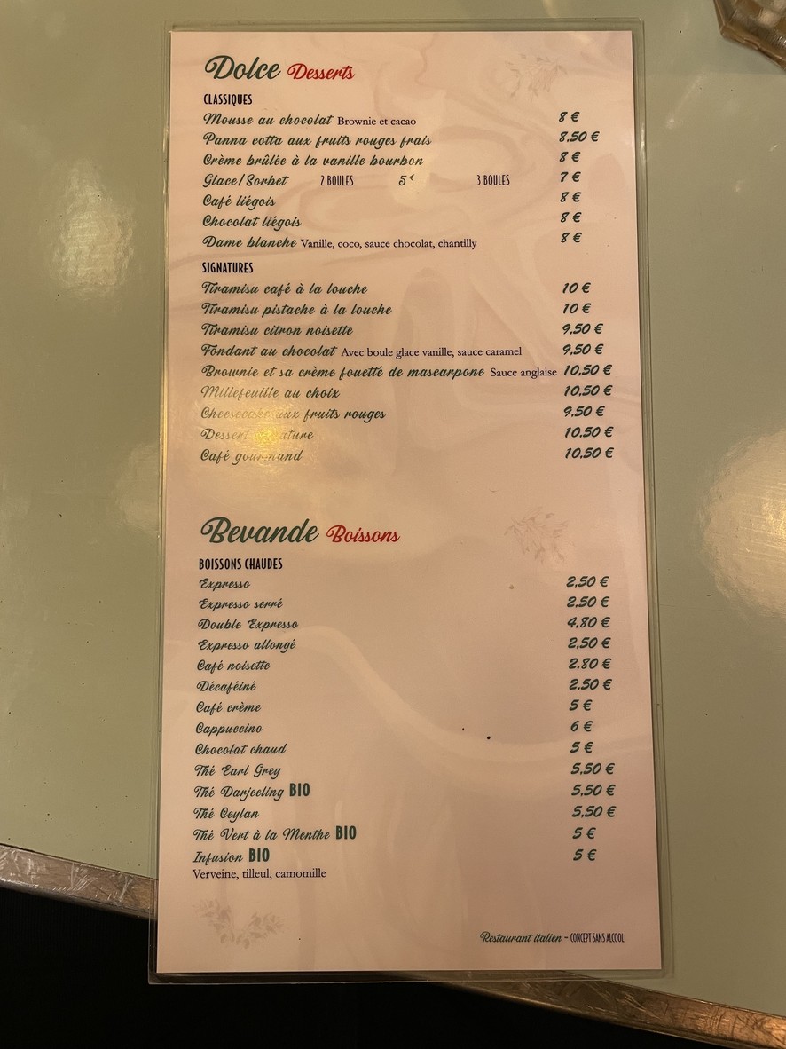 Ristorante l'Angelina menu 3