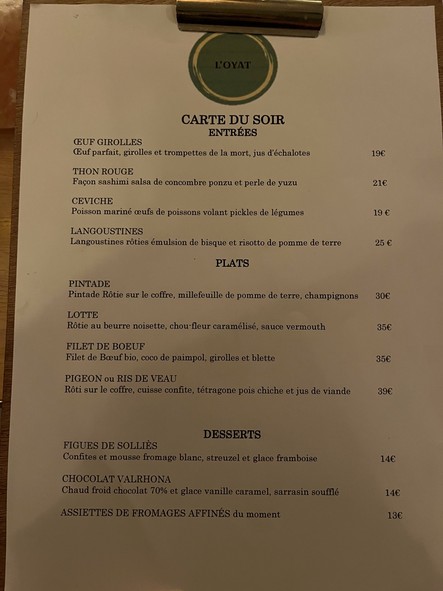 Restaurant L'Oyat