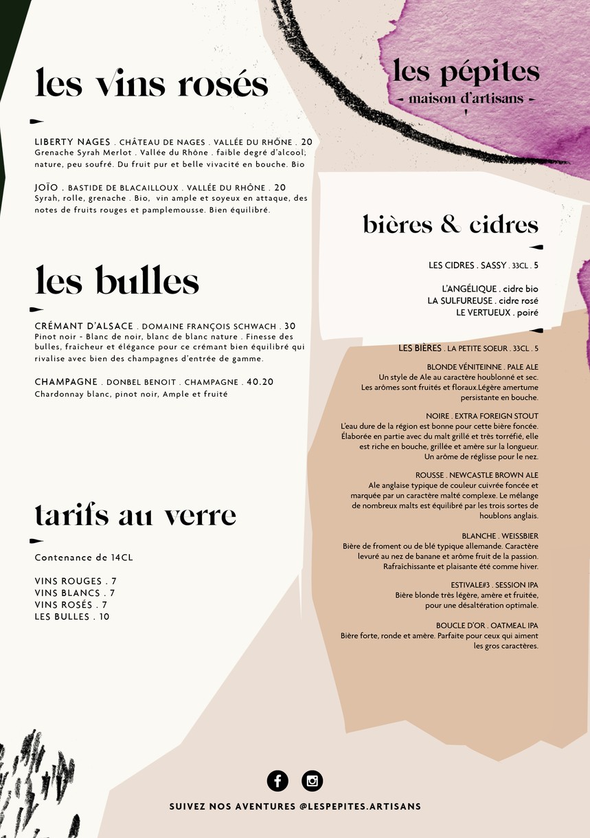 Les Pépites, maison d'artisans - Restaurant Paris 15 menu 3