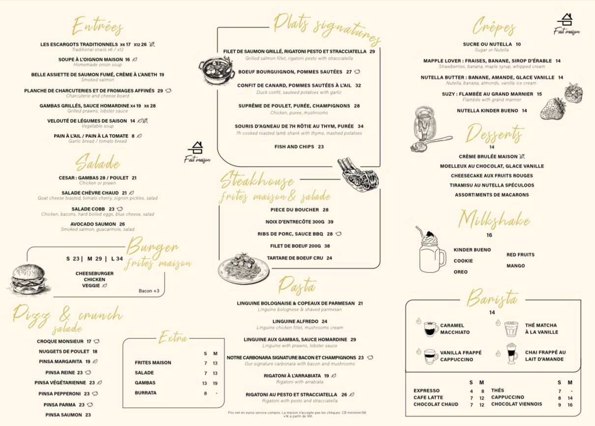 Bailli menu 1