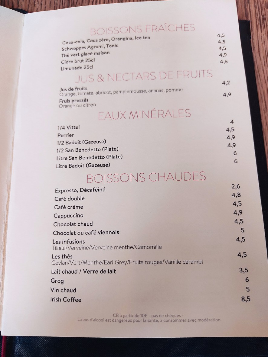 LA PETITE ROTONDE menu 3