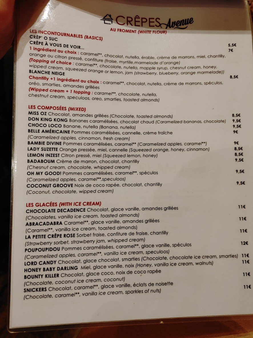 Crêpe Avenue menu 3