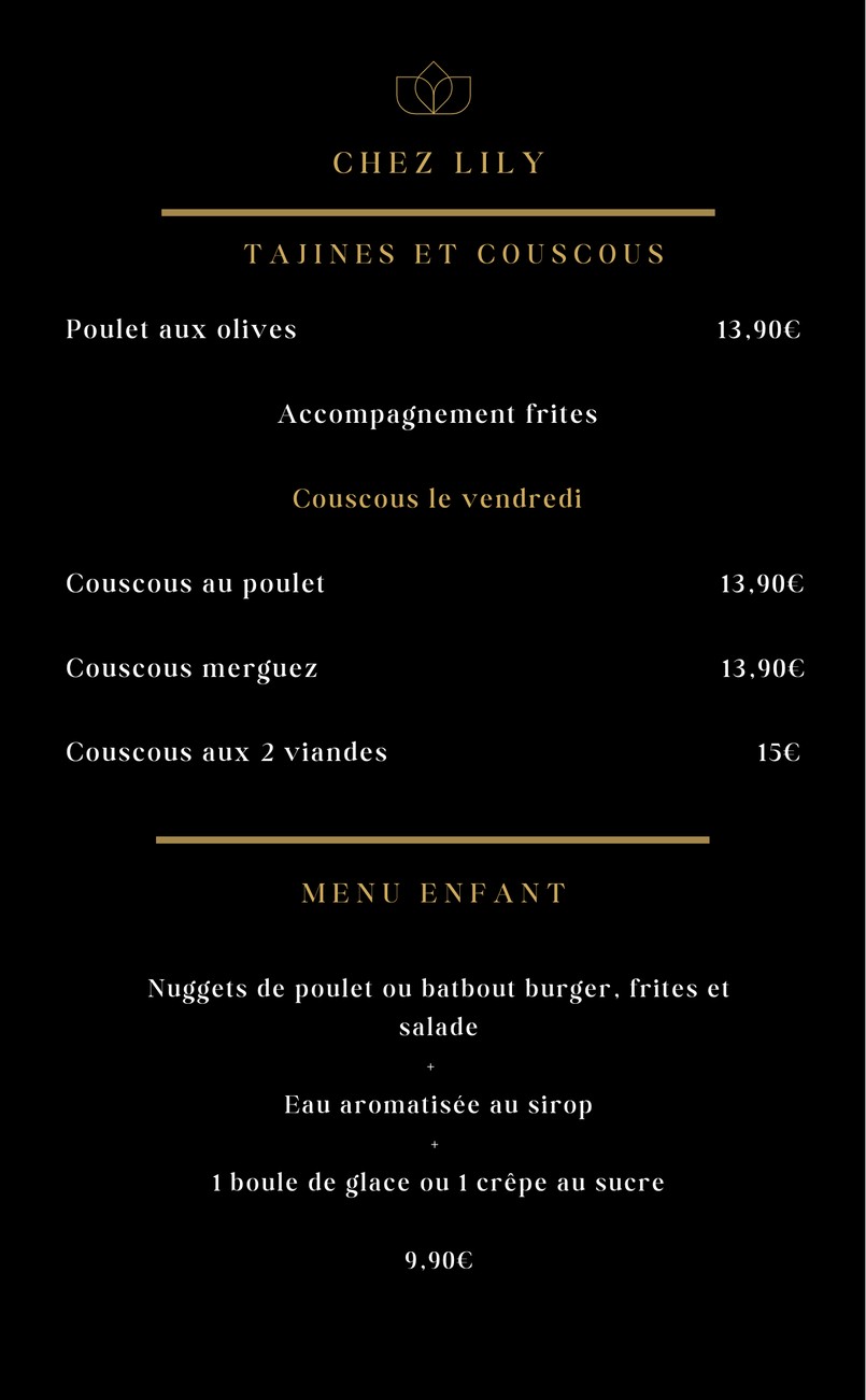 Chez Lily menu 3
