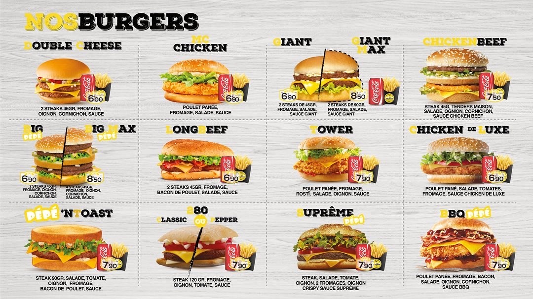 Pépé Santana menu 1