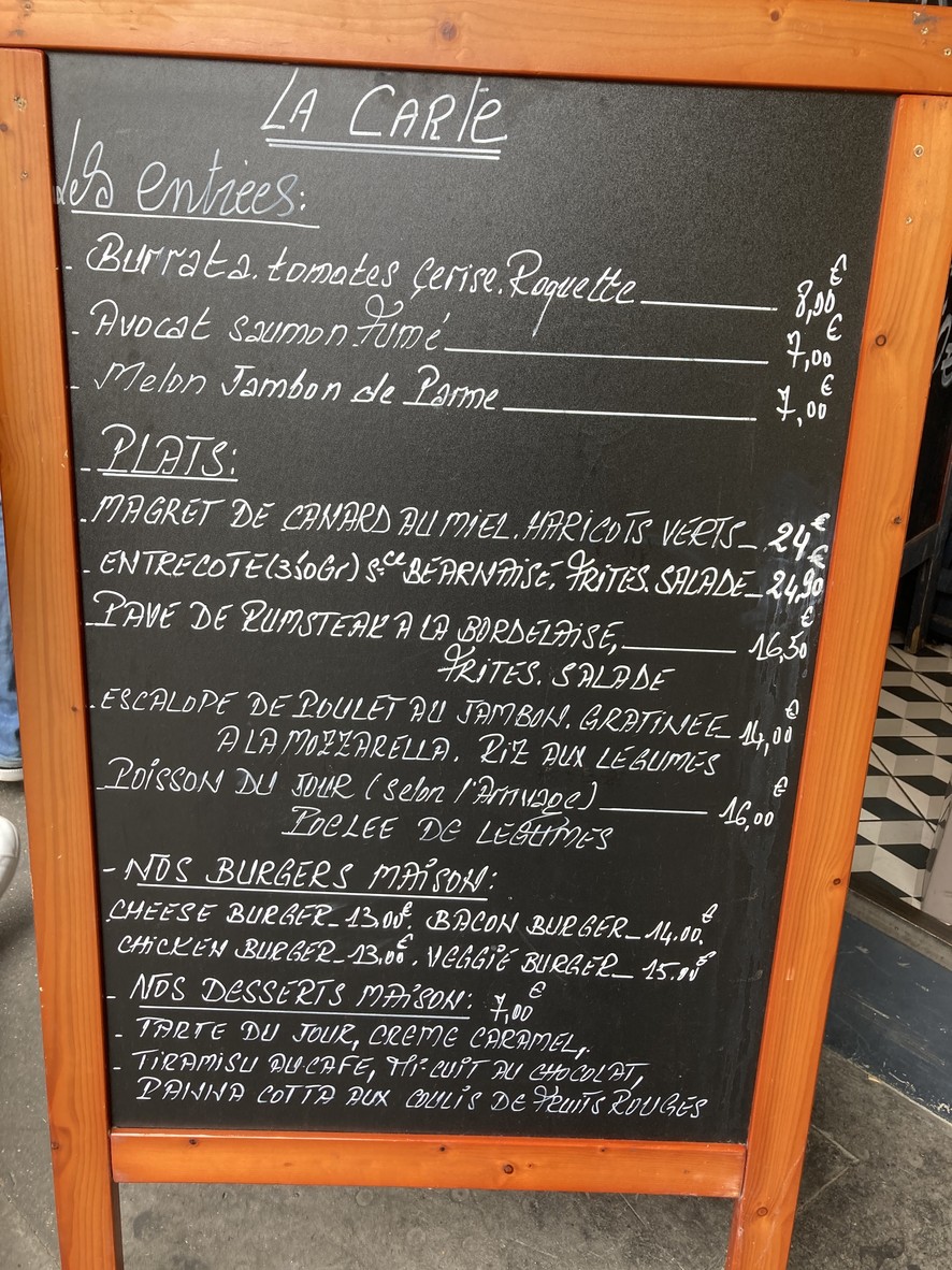 Le Nouveau Carillon menu 1