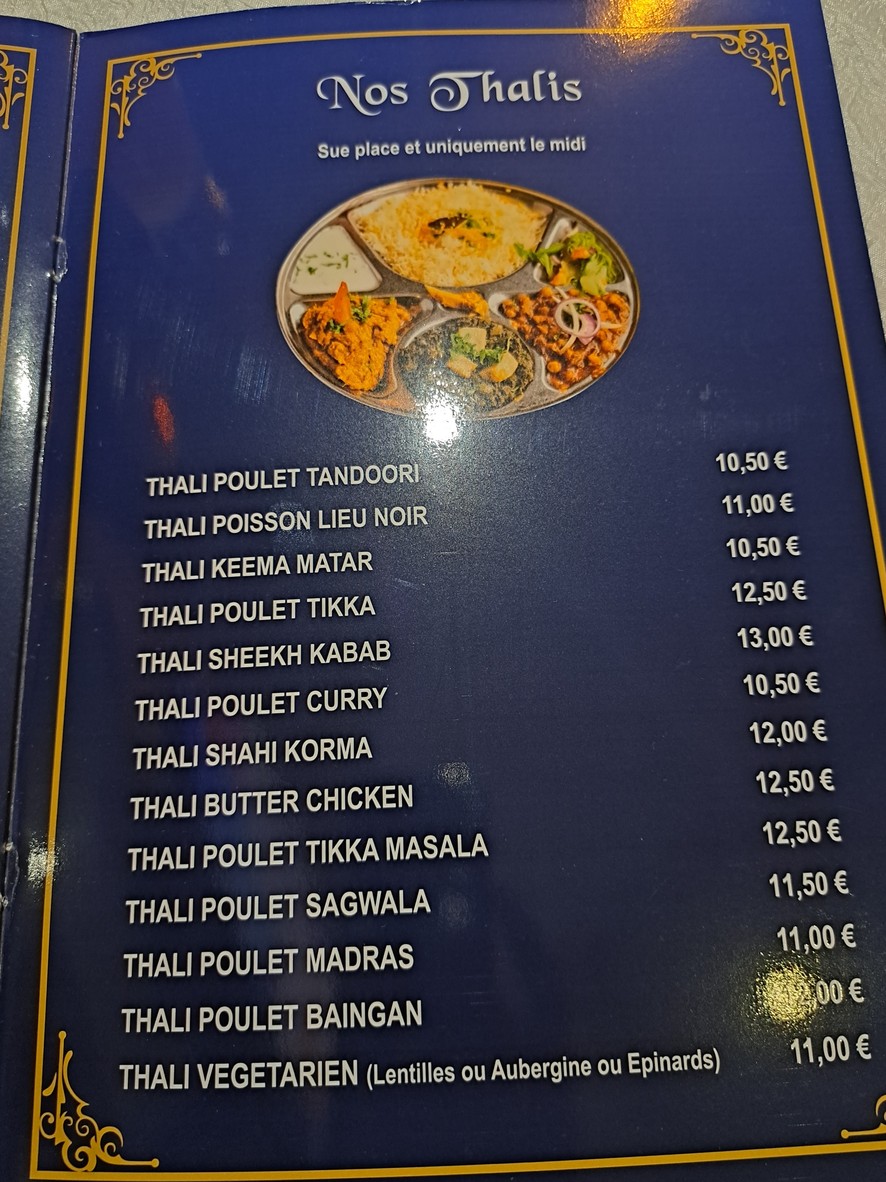 Rajpoot Restaurant indien et pakistanais menu 6