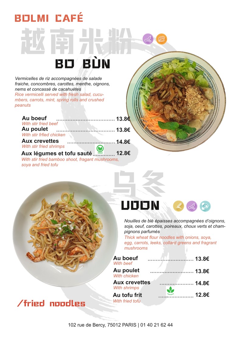 Bolmi café menu 2