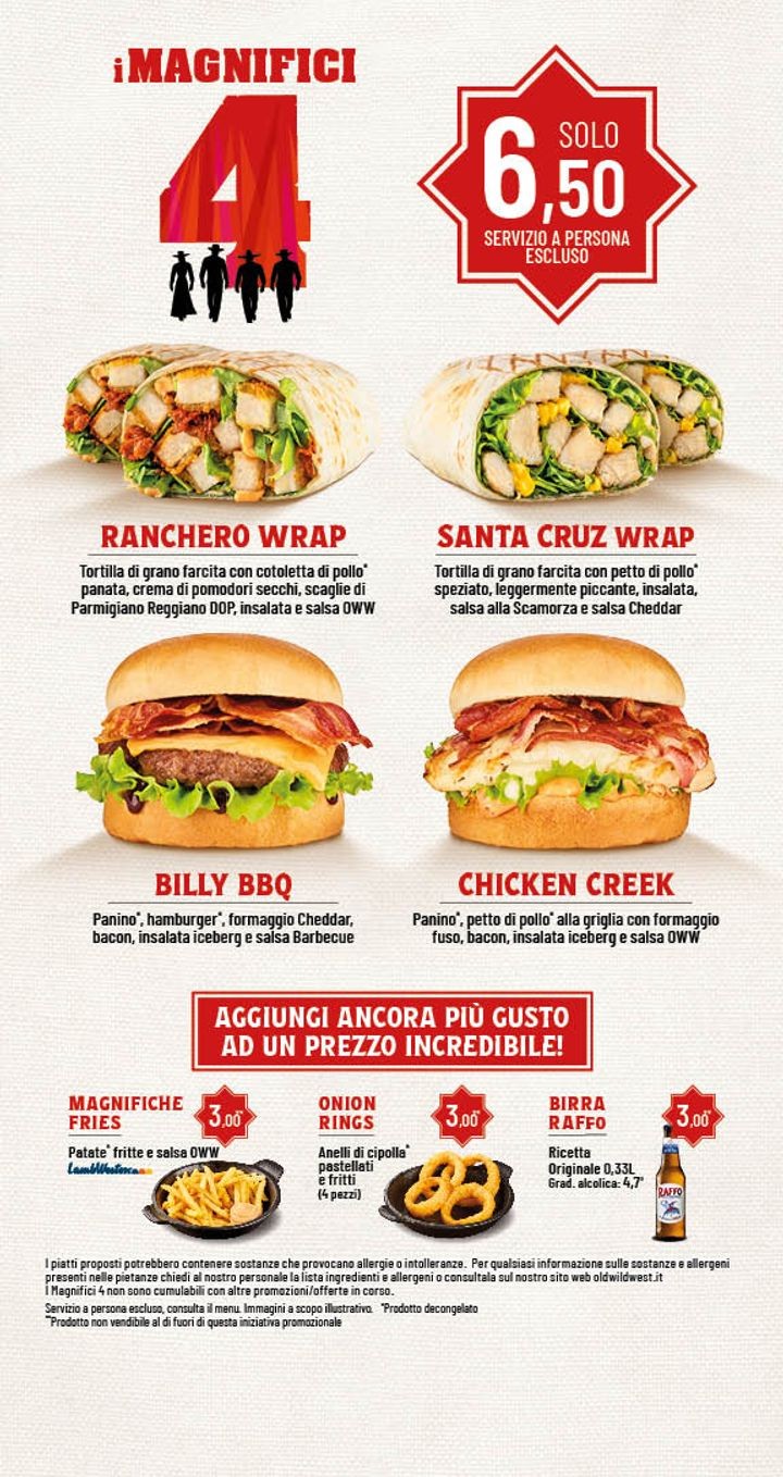 Old Wild West - Roma San Lorenzo via Tiburtina 25 menu 1