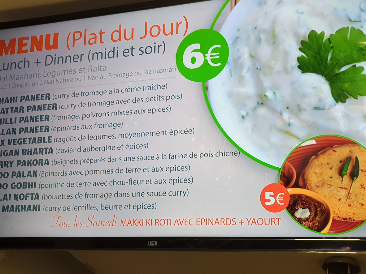 Apna Punjab Restaurant 100% Végétarien menu 3