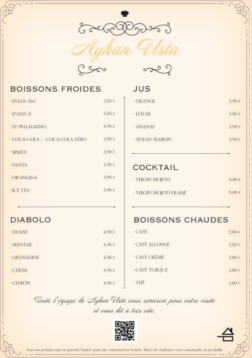 Ayhan Usta 餐厅 menu 7