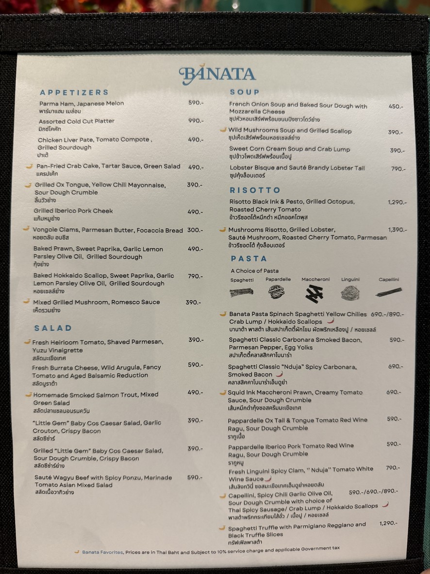 Banata menu 1