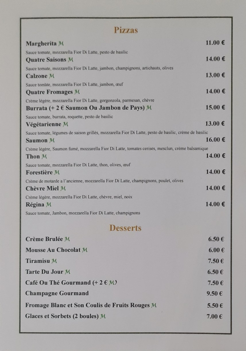 Brasserie Des Laitières menu 3