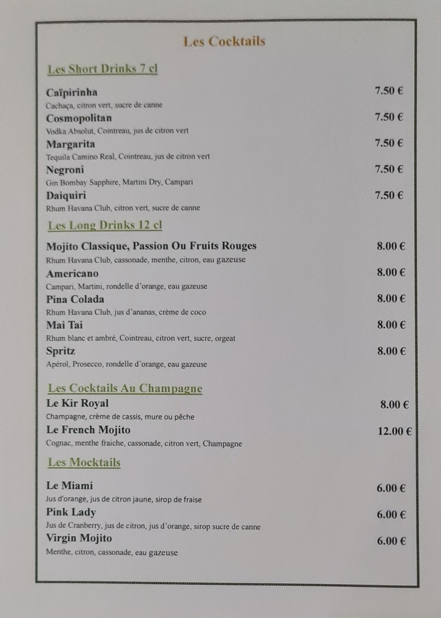 Brasserie Des Laitières menu 4