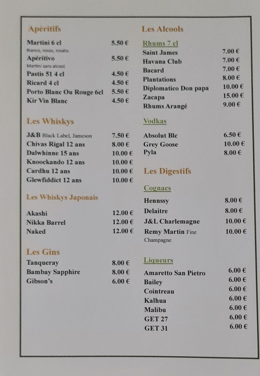 Brasserie Des Laitières menu 5