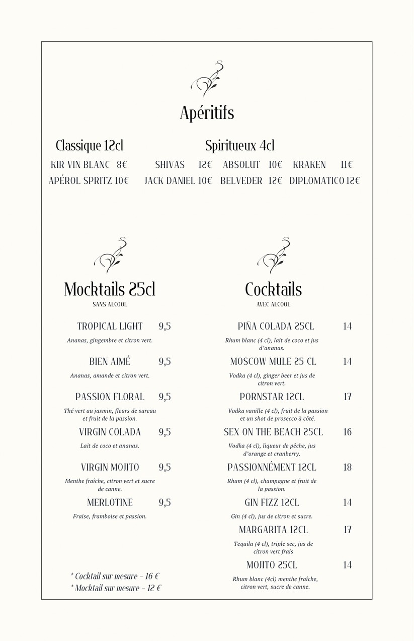 Divine Restaurant menu 1