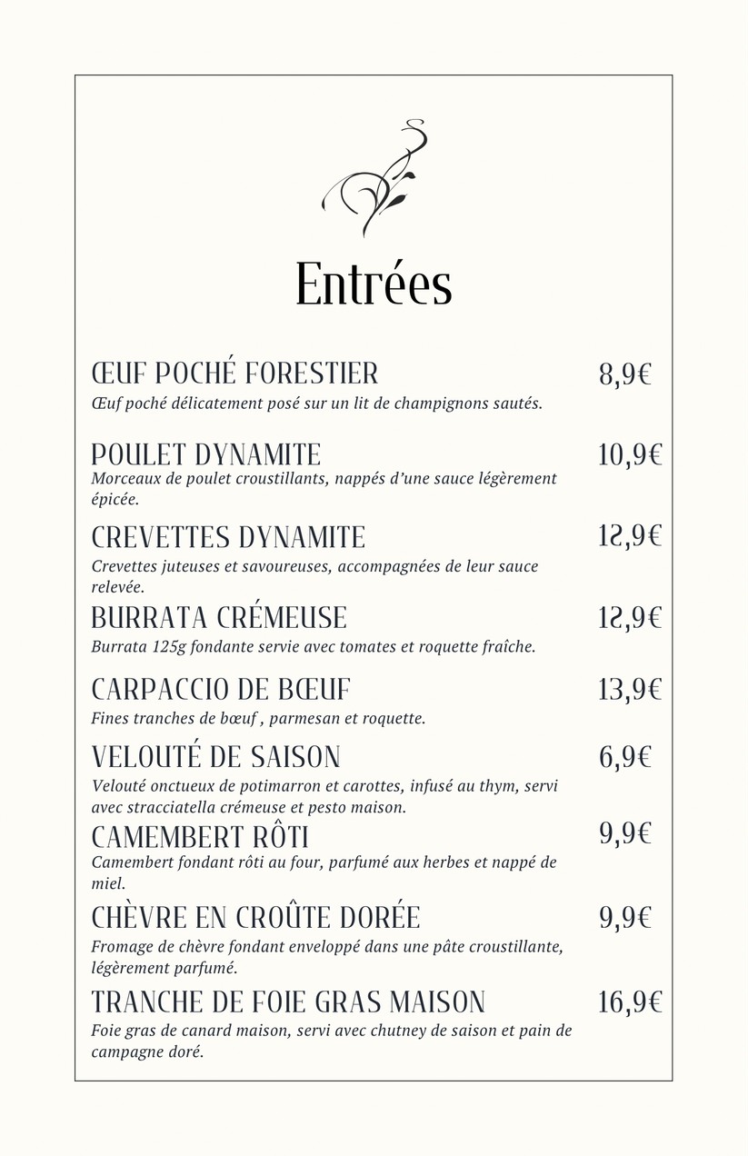 Divine Restaurant menu 2