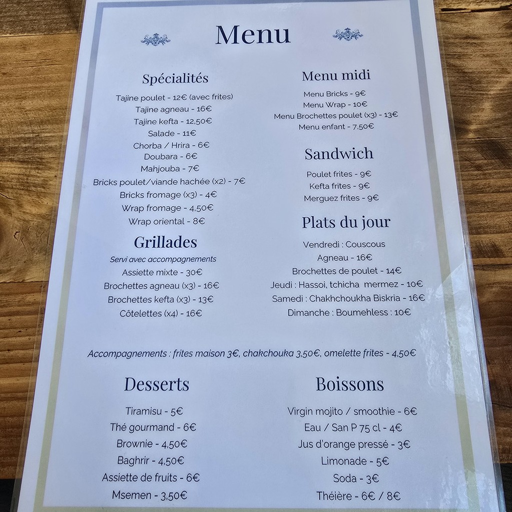 LISA ROAST menu 2