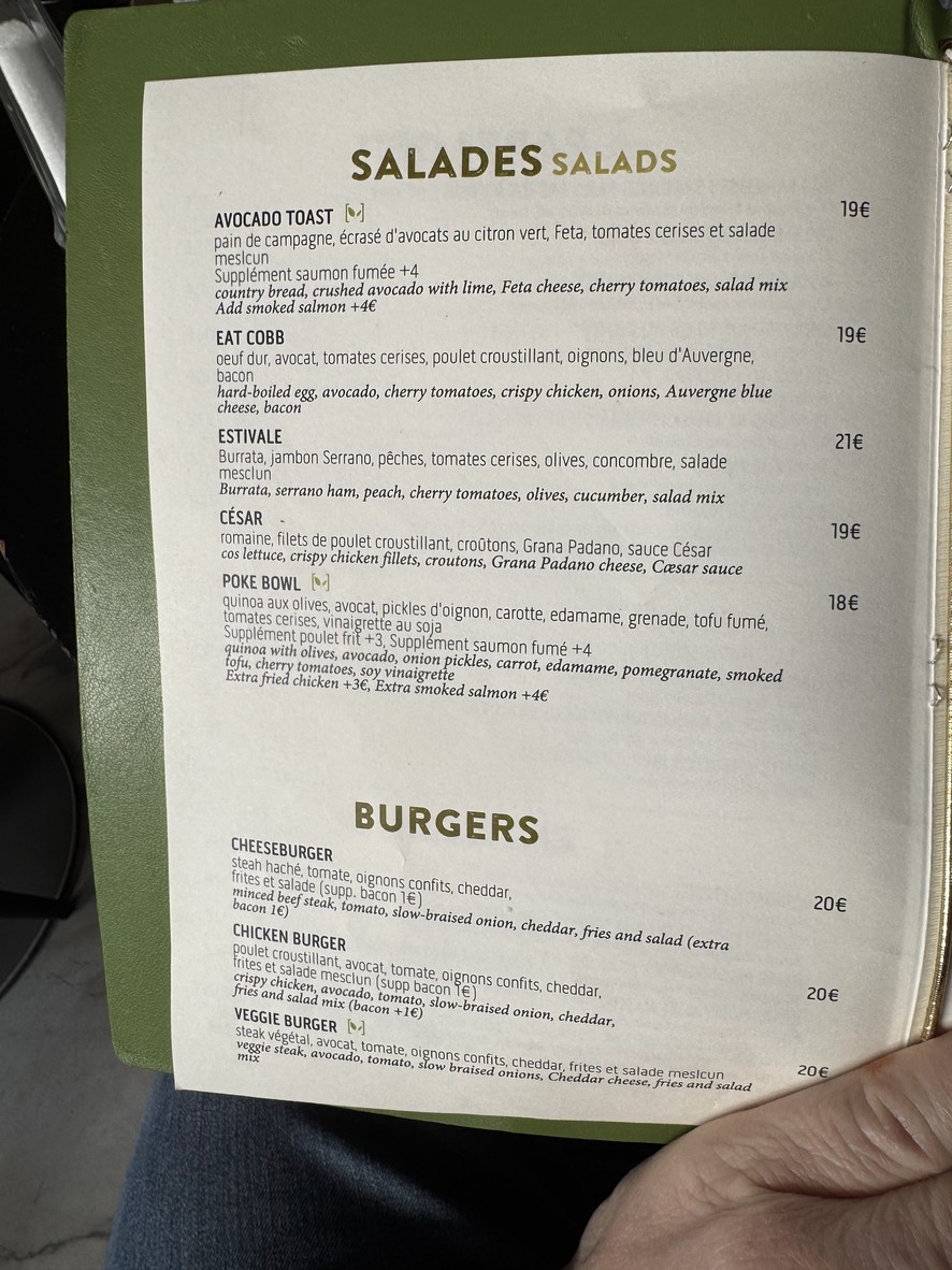 La Mascotte menu 1