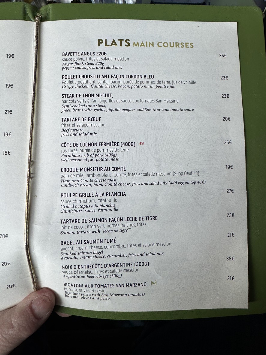 La Mascotte menu 2