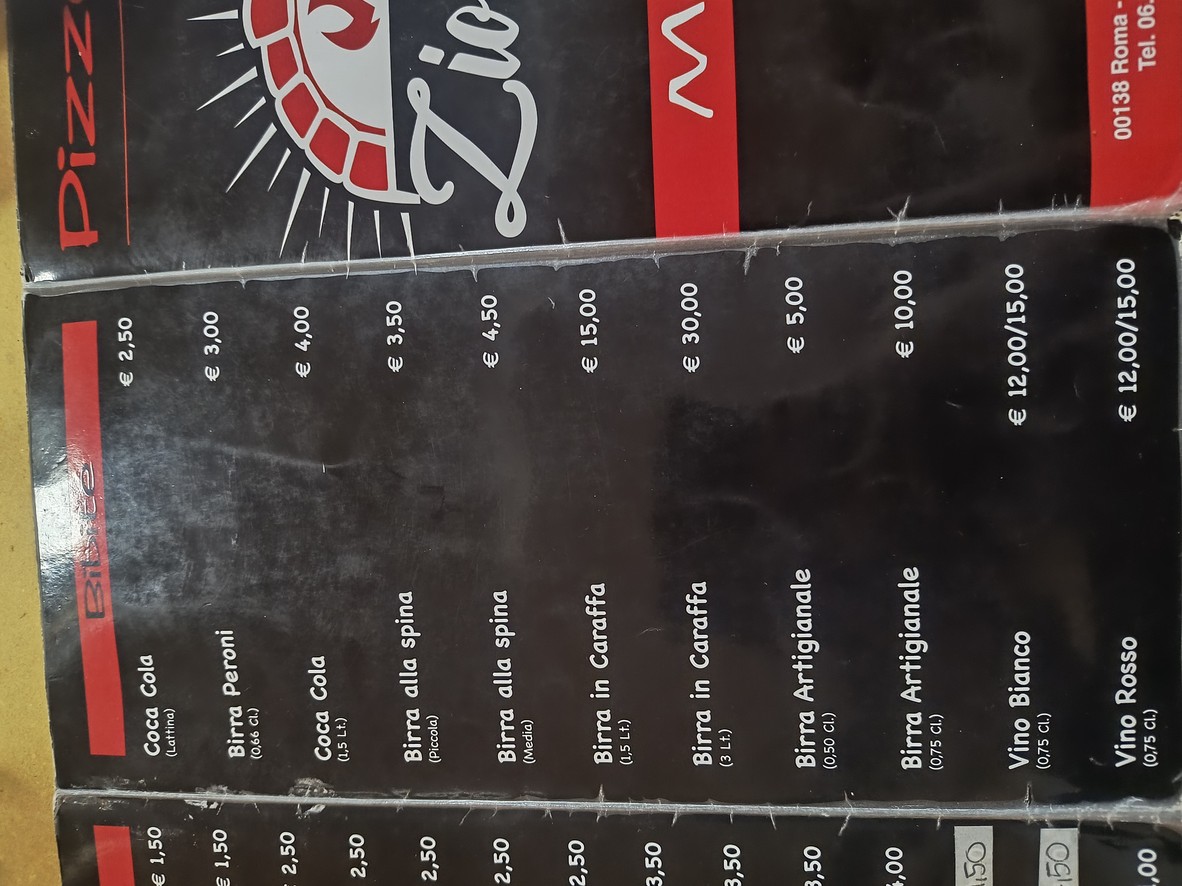 Pizzeria Zio Bello menu 6