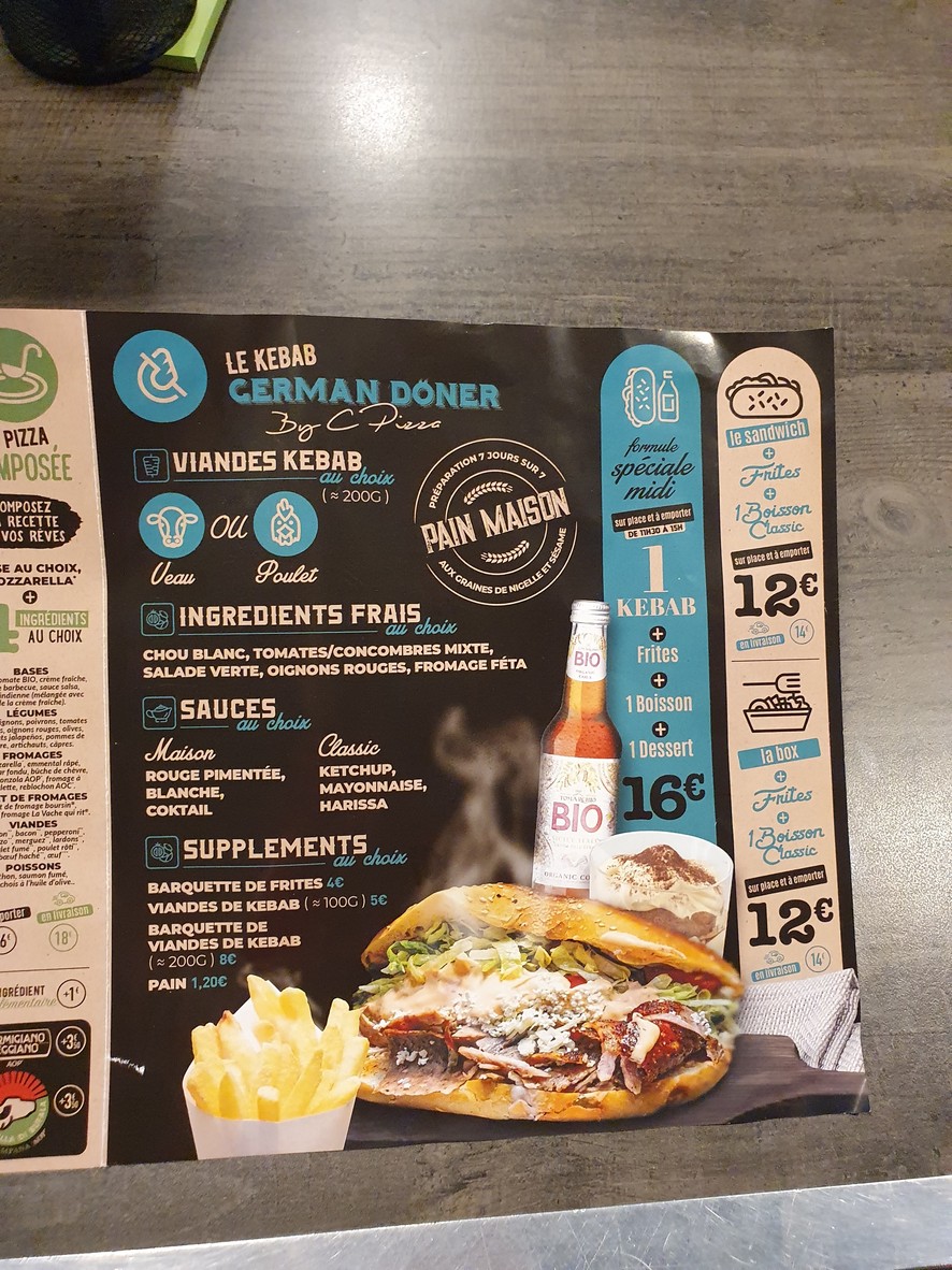 C KEBAB & H PIZZA Roissy menu 3
