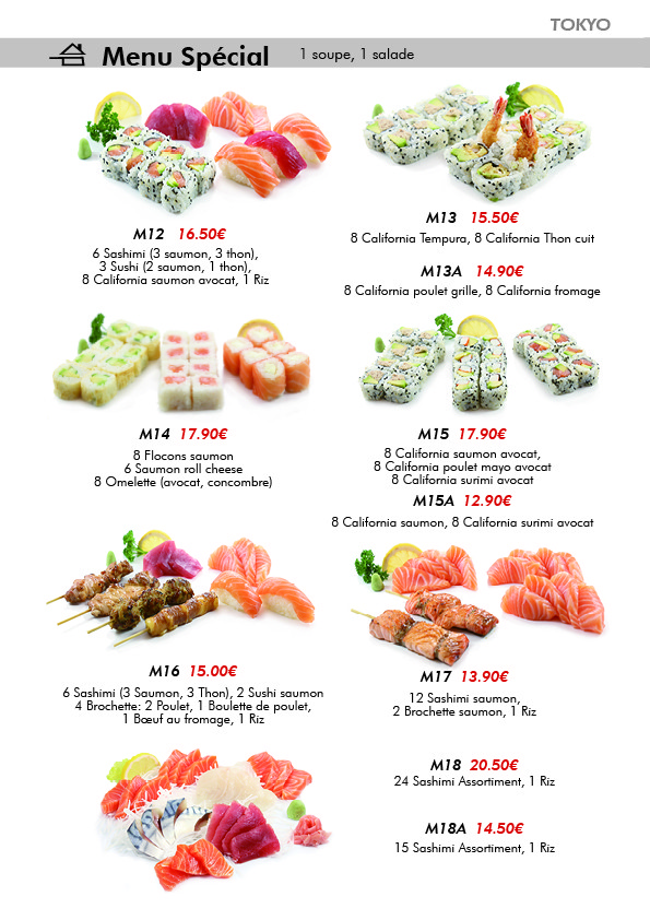 SARL T O K Y O menu 2