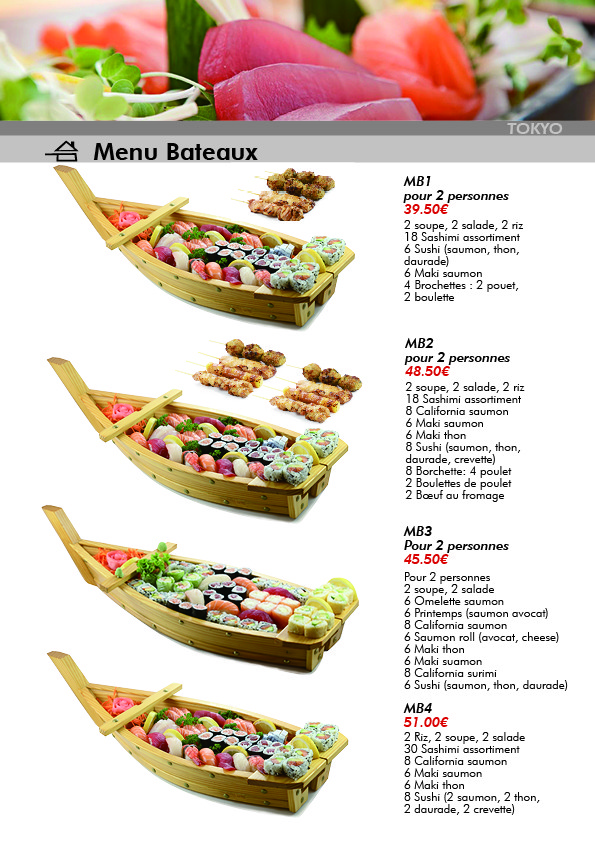 SARL T O K Y O menu 4