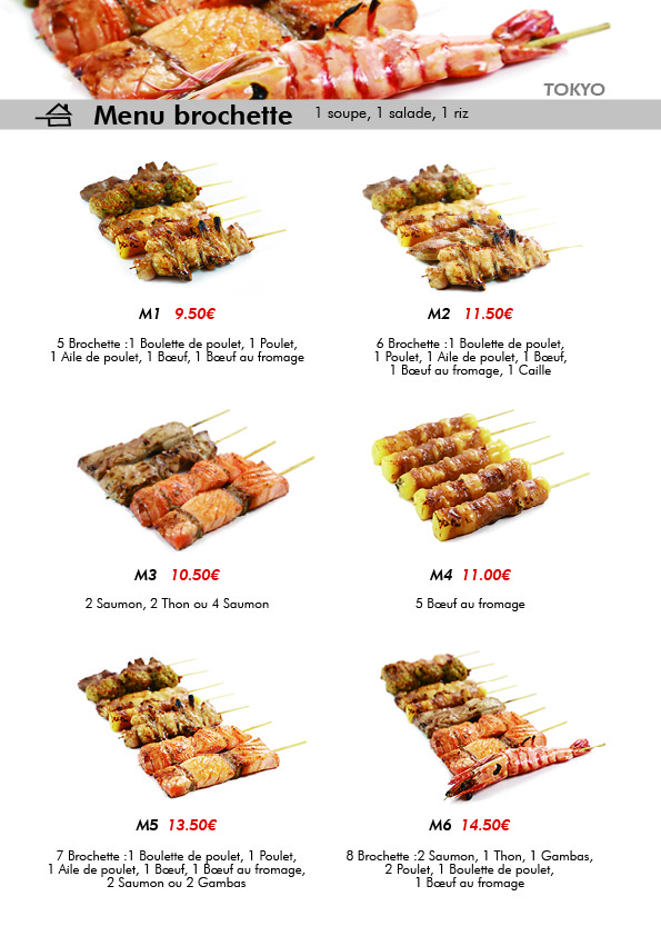 SARL T O K Y O menu 6