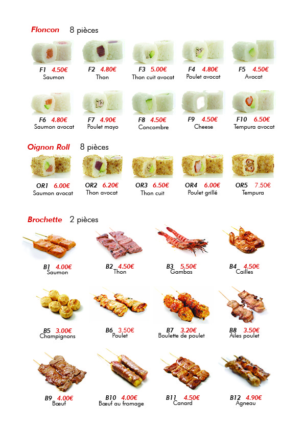 SARL T O K Y O menu 9