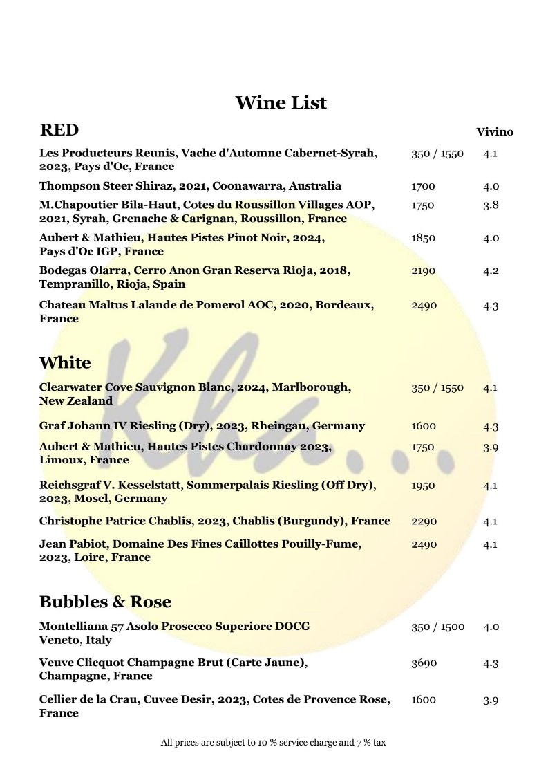 Kha Gastrobar menu 5