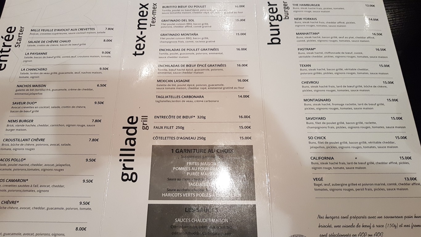 Mexicano Baïli menu 1