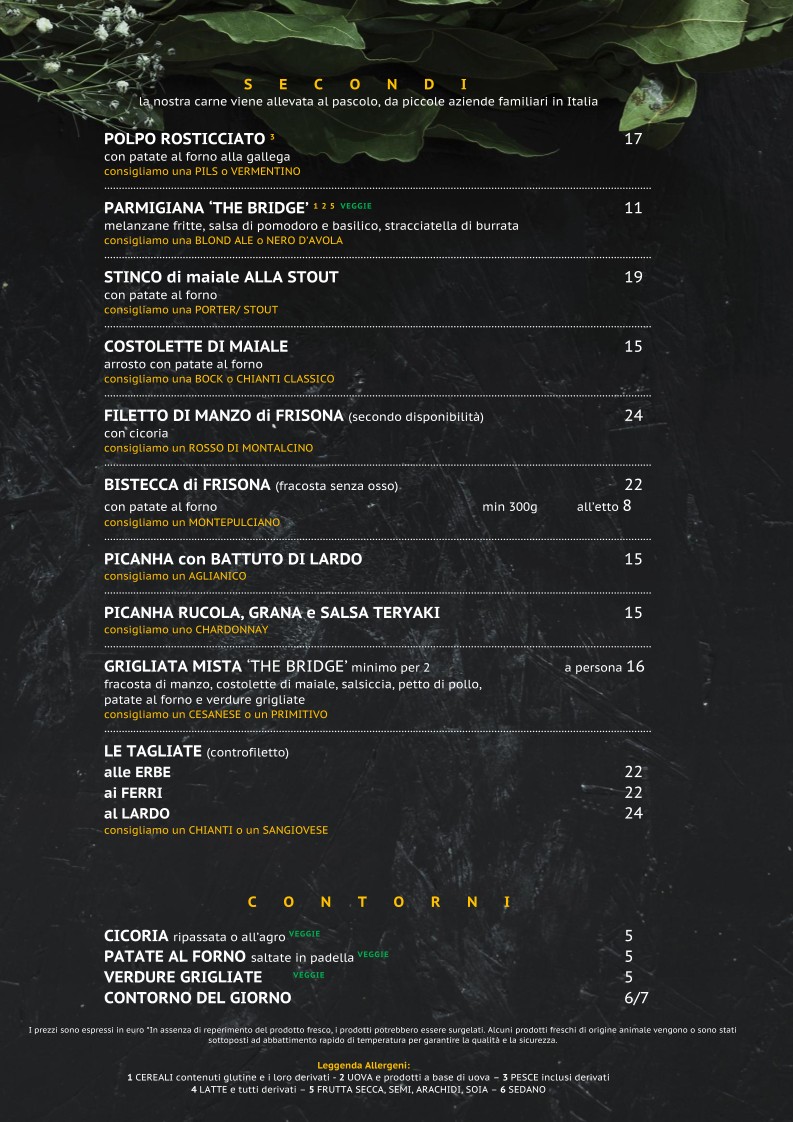 The Bridge - Food and Beer - Hamburger/Pizzeria/Birreria/Cocktail bar menu 4