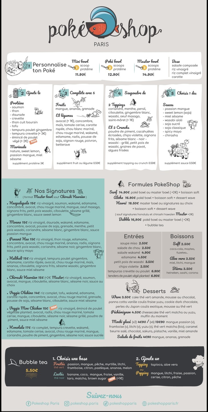PokeShop Levallois menu 1