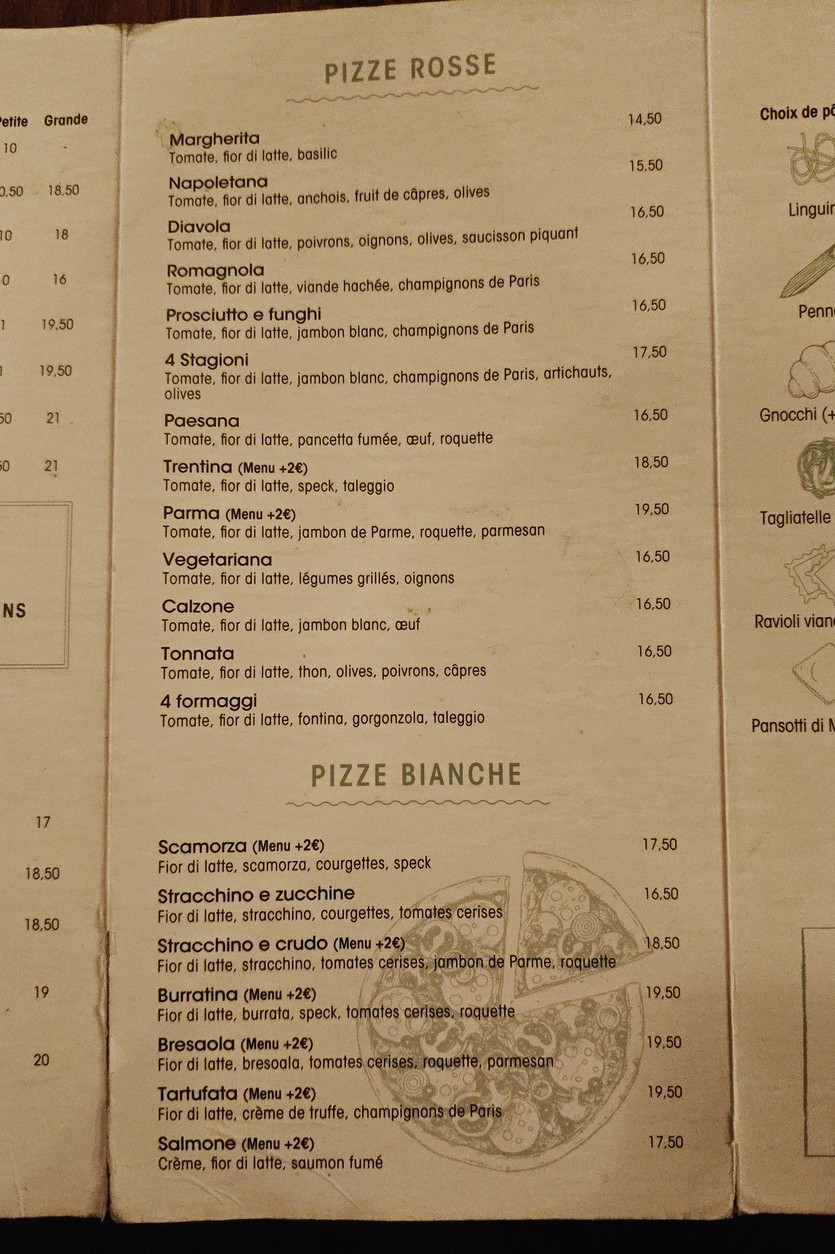 CASA COSA menu 3