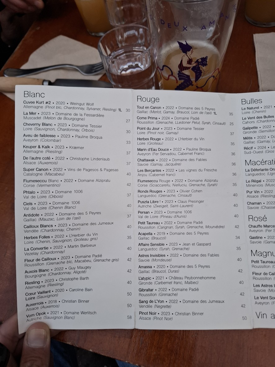 PALOMA menu 3