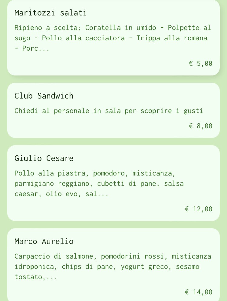 Contesto Urbano menu 2