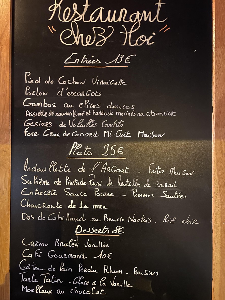 Restaurant Chez Moi Robert&C.A Saint-Maur-des-Fossés menu 1