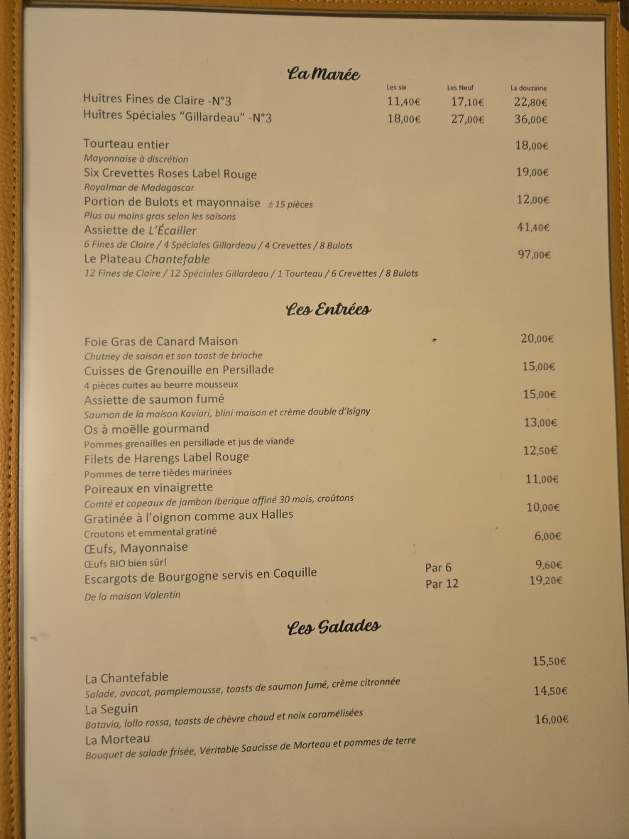Chantefable menu 1