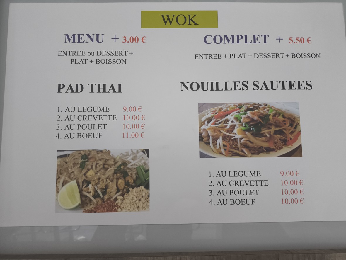 Asiatic Food (BO TE) menu 1