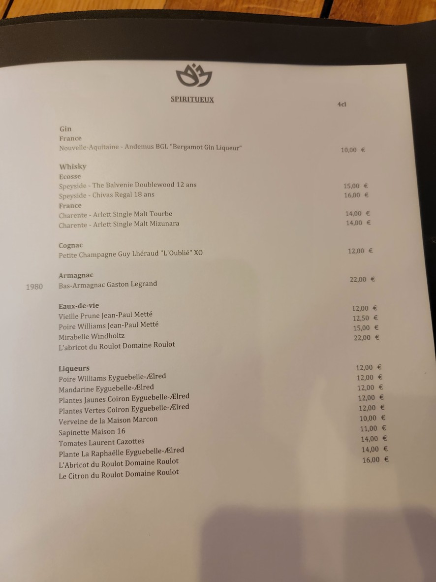 Pierre Sang menu 4