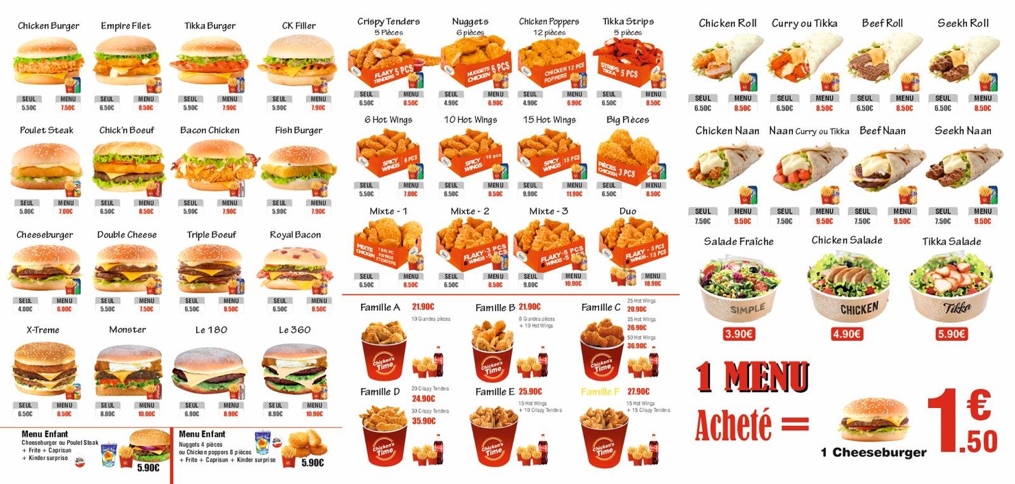 Chicken’s Time menu 2
