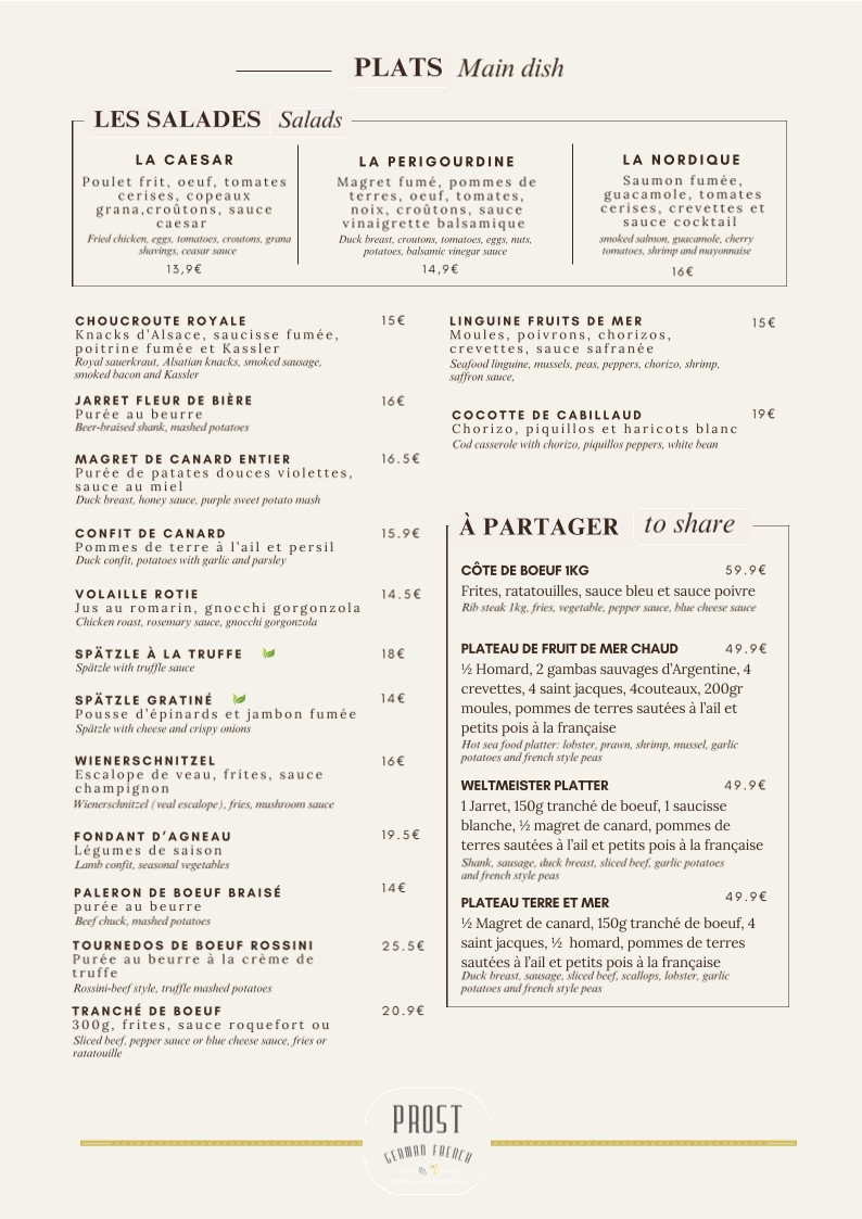 Prost menu 2