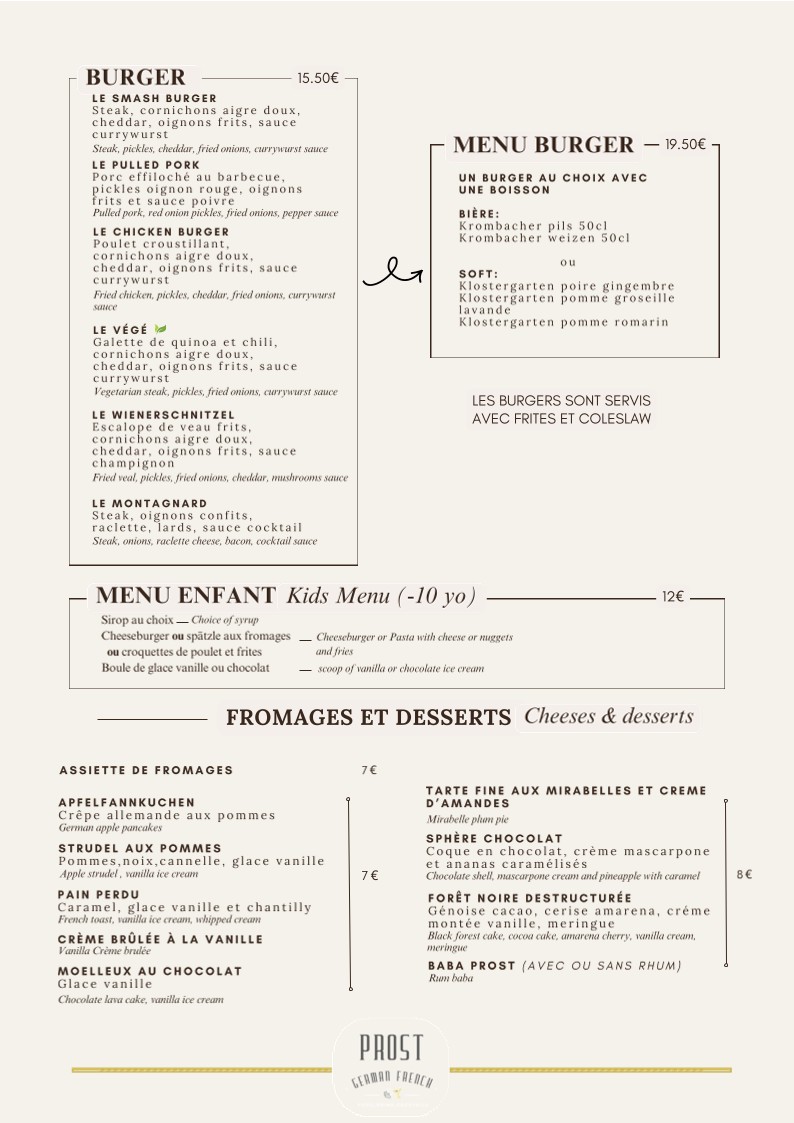 Prost menu 3