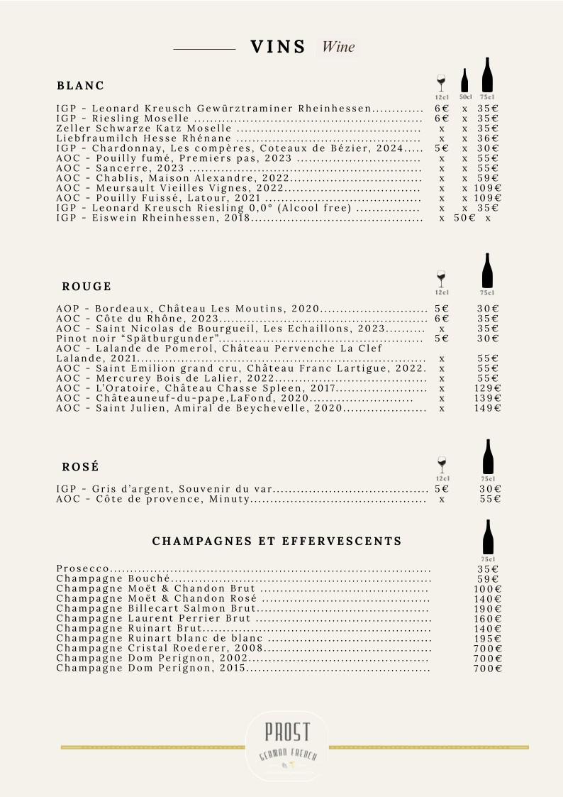 Prost menu 6