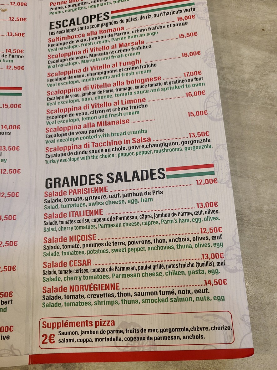 LE CONVIVIAL menu 2
