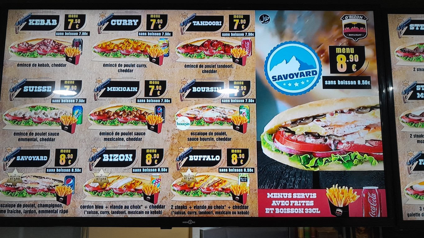 O'Bizon menu 2