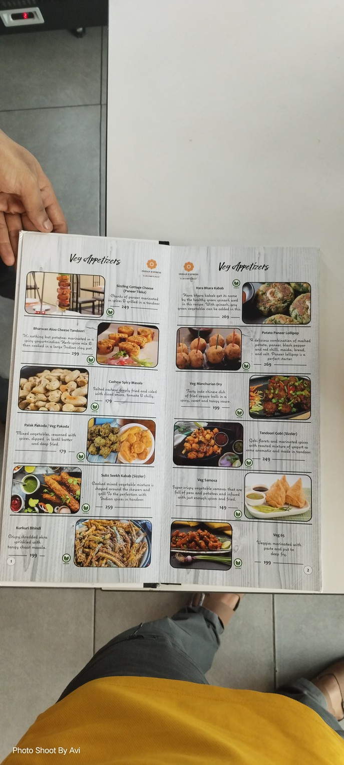 Indian Express menu 1